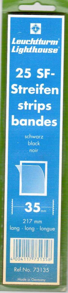 Lighthouse Strips - Black - 25 Strips 35 x 217 mm