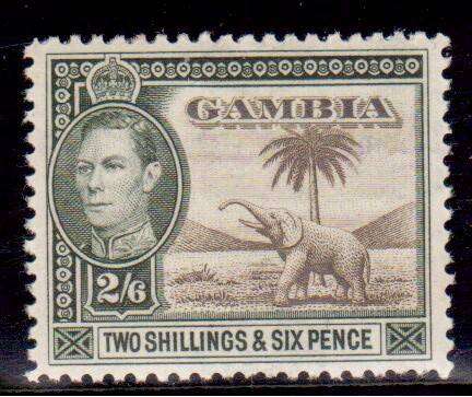 Gambia - 1938 - KGVI 2/6 - Fine MM - SG158 - CV R455