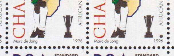 RSA 1996 SACC 939a - Complete Sheet with Missing Black Dot in second stamp top row - Scarce Variety