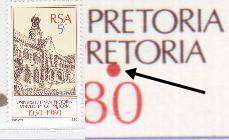 RSA - SACC 484 - Variety - Red Dot Above 80 of 1980 - UM Pair