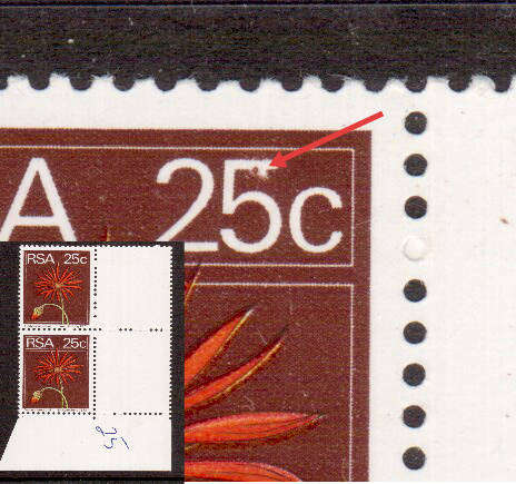 RSA SACC 361 - WHITE FLAW ON "5" VARIETY - UM PAIR - SEE SCAN