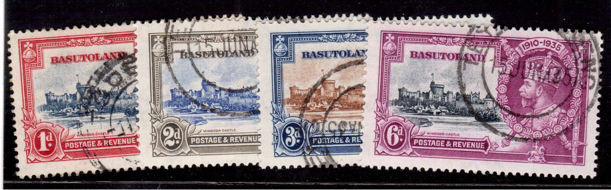 1935 Basutoland - FU Set of Four - SACC 11 - 14