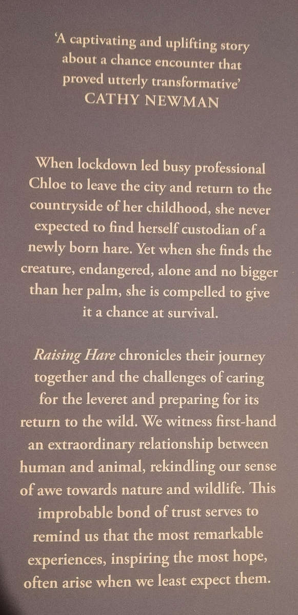 Raising Hare by Chloe Dalton. Hard Cover. A Memoir.