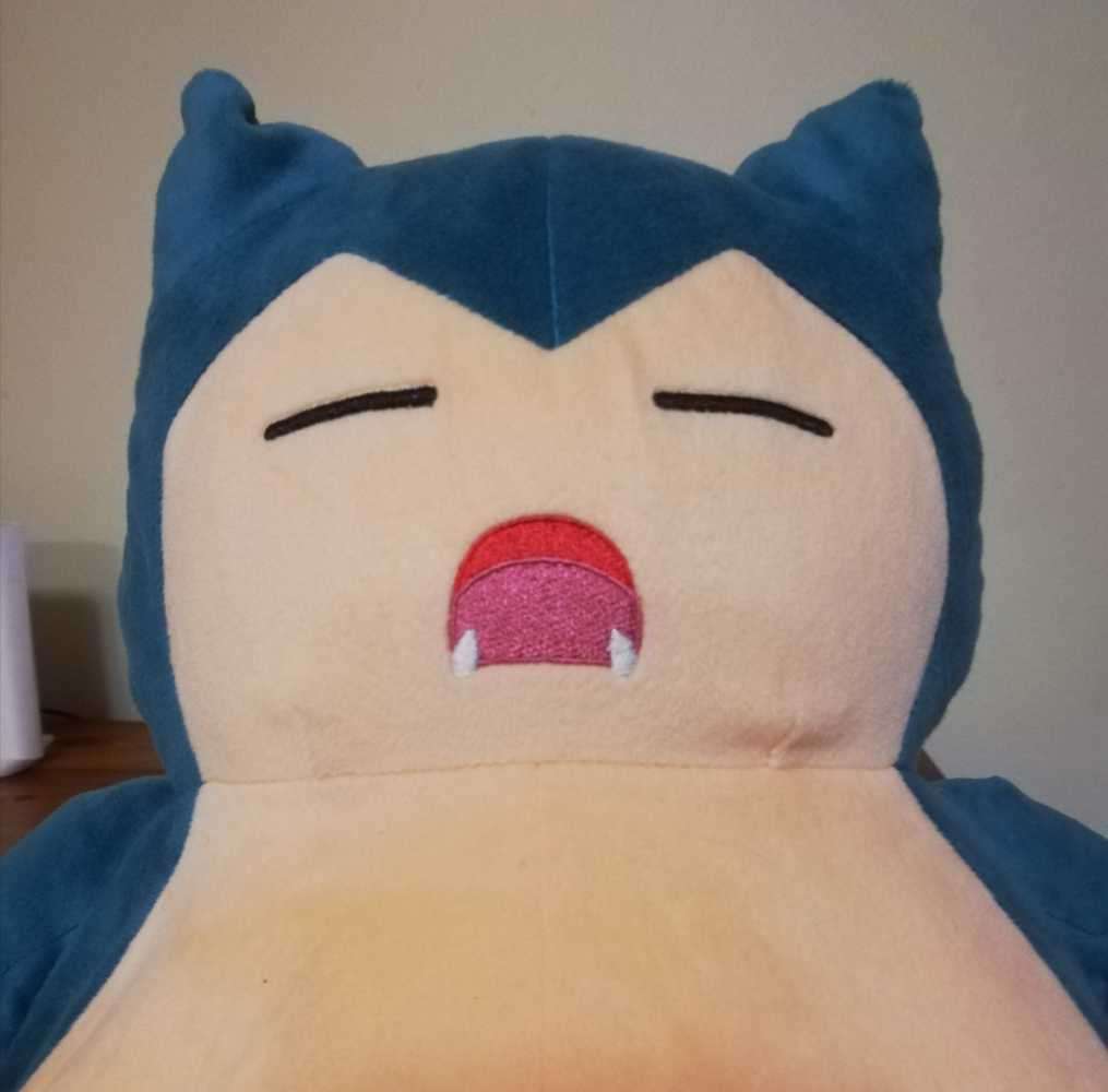A plush Pocket Monster Snorlax, known in Japan as Kabigon is a Pokemon Species. Soft Toy. 35cm.