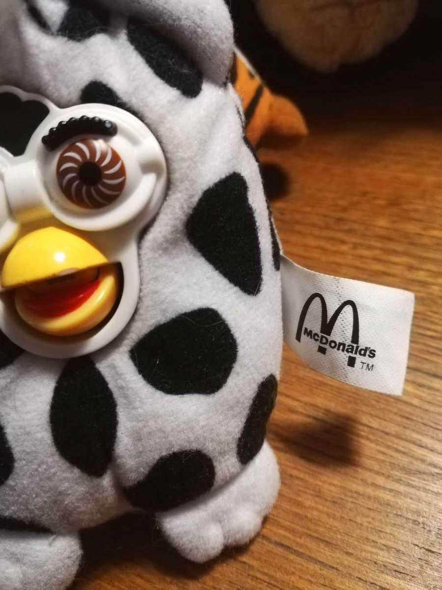 Vintage Furby Plush - McDonald's Happy Meal Cow Toy. 2000. 10cm.