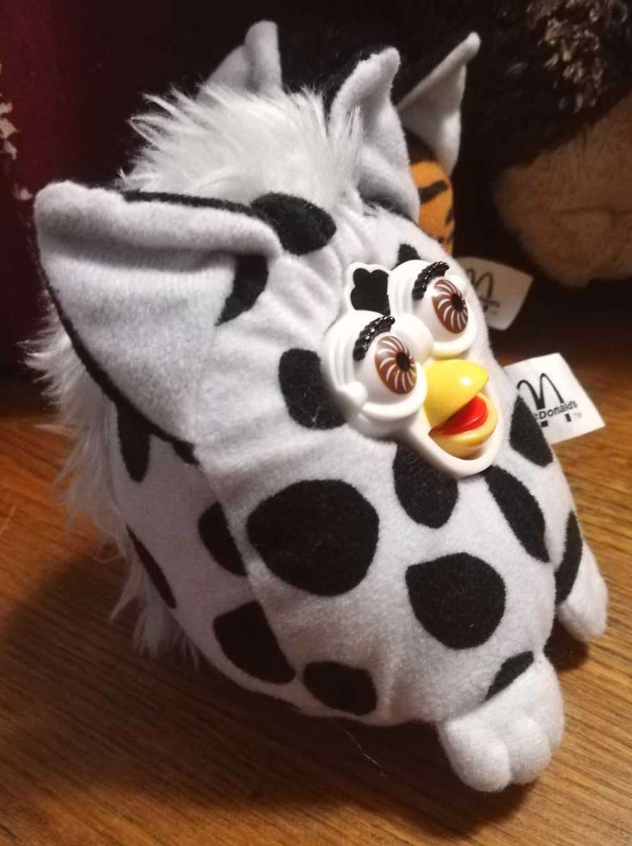 Vintage Furby Plush - McDonald's Happy Meal Cow Toy. 2000. 10cm.