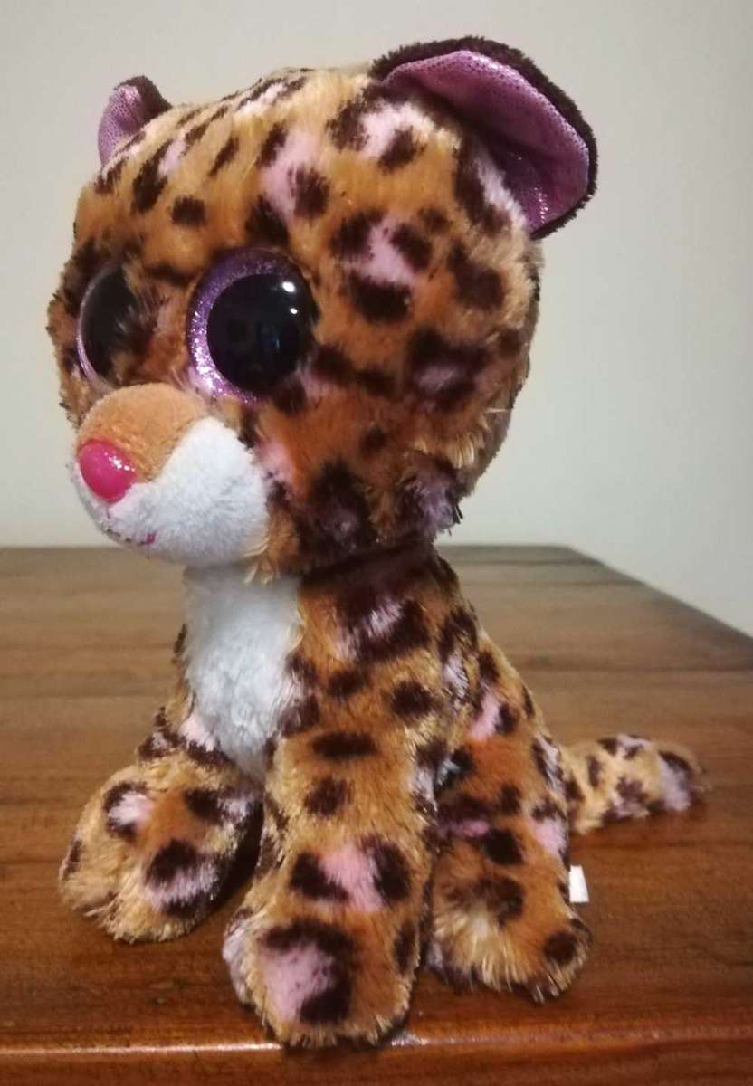 Collectable TY Beanie Boo Patches the Leopard. 17cm.