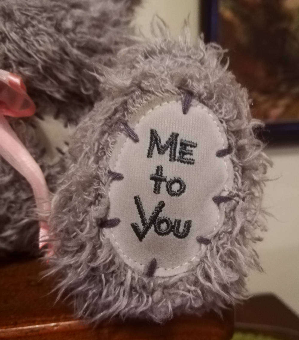 Tatty Teddy Handmade with Love from `Me to You`.  20cm.
