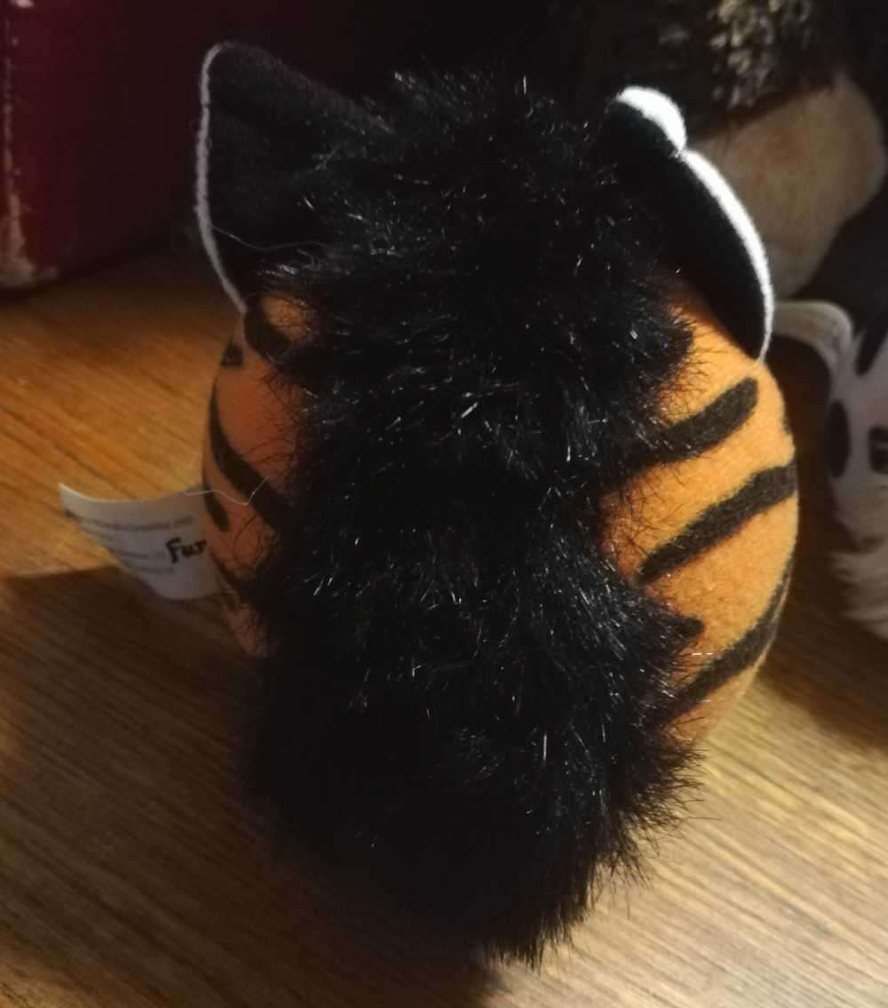 Vintage Furby Plush - McDonald's Happy Meal Tiger Stripes. 2000. 10cm.