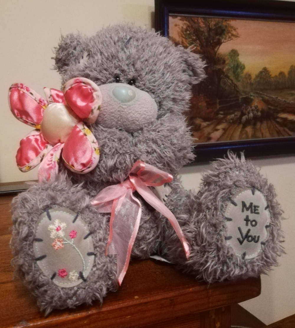 Tatty Teddy Handmade with Love from `Me to You`.  20cm.