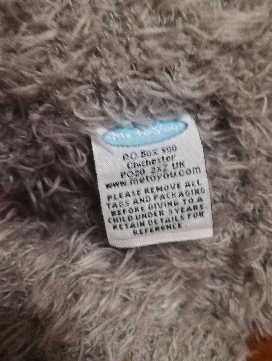 Tatty Teddy Handmade with Love from `Me to You`.  20cm.