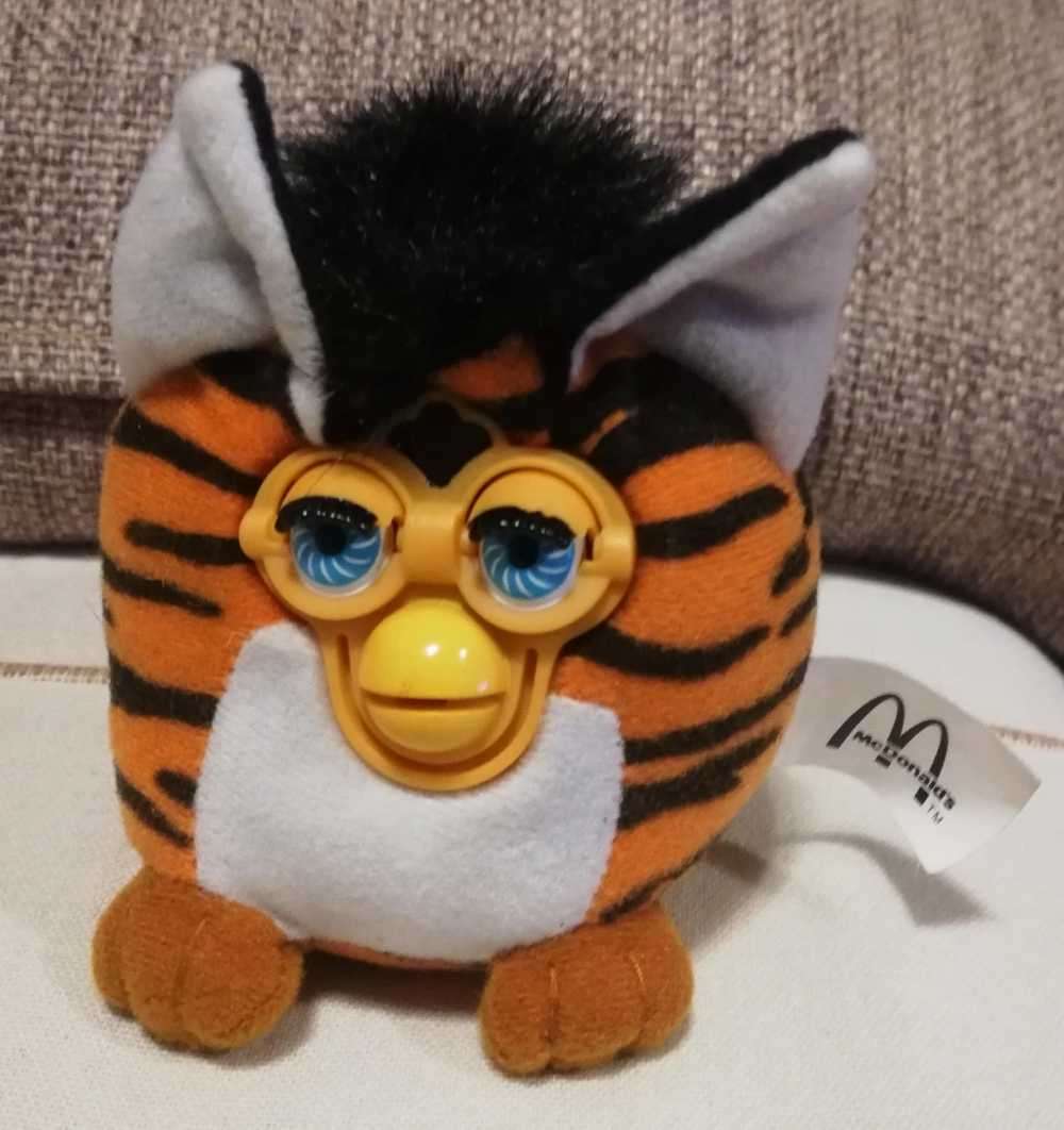 Vintage Furby Plush - McDonald's Happy Meal Tiger Stripes. 2000. 10cm.