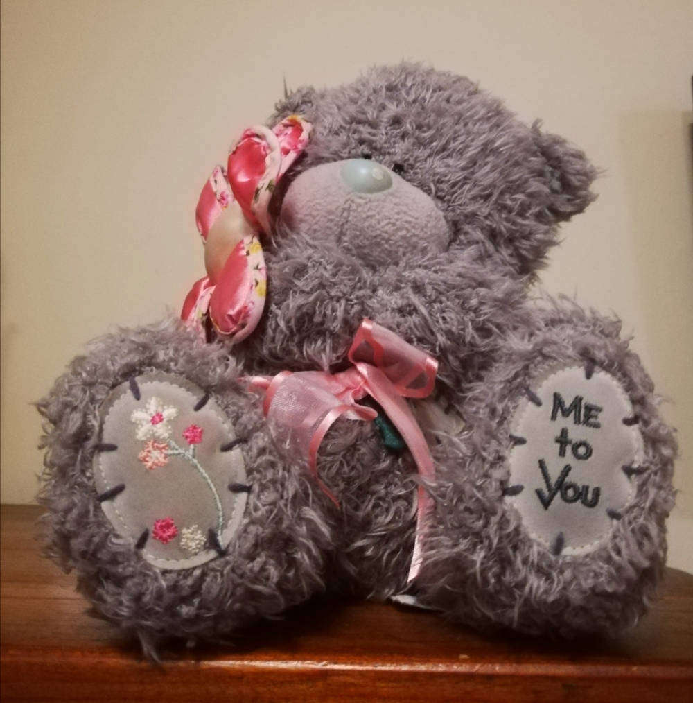 Tatty Teddy Handmade with Love from `Me to You`.  20cm.