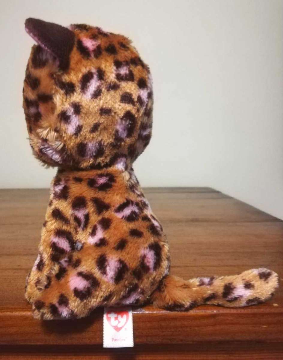 Collectable TY Beanie Boo Patches the Leopard. 17cm.