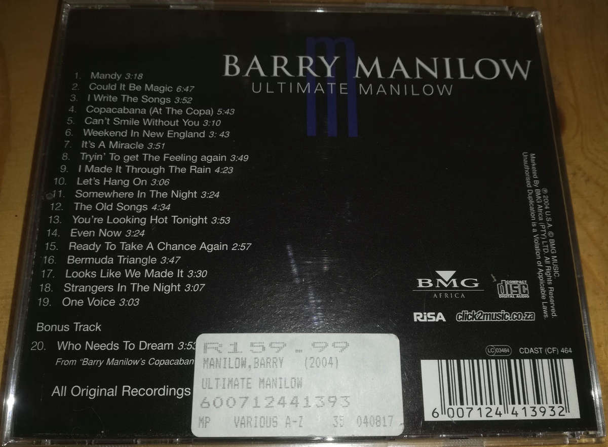 Barry Manilow - Ultimate Manilow. CD.