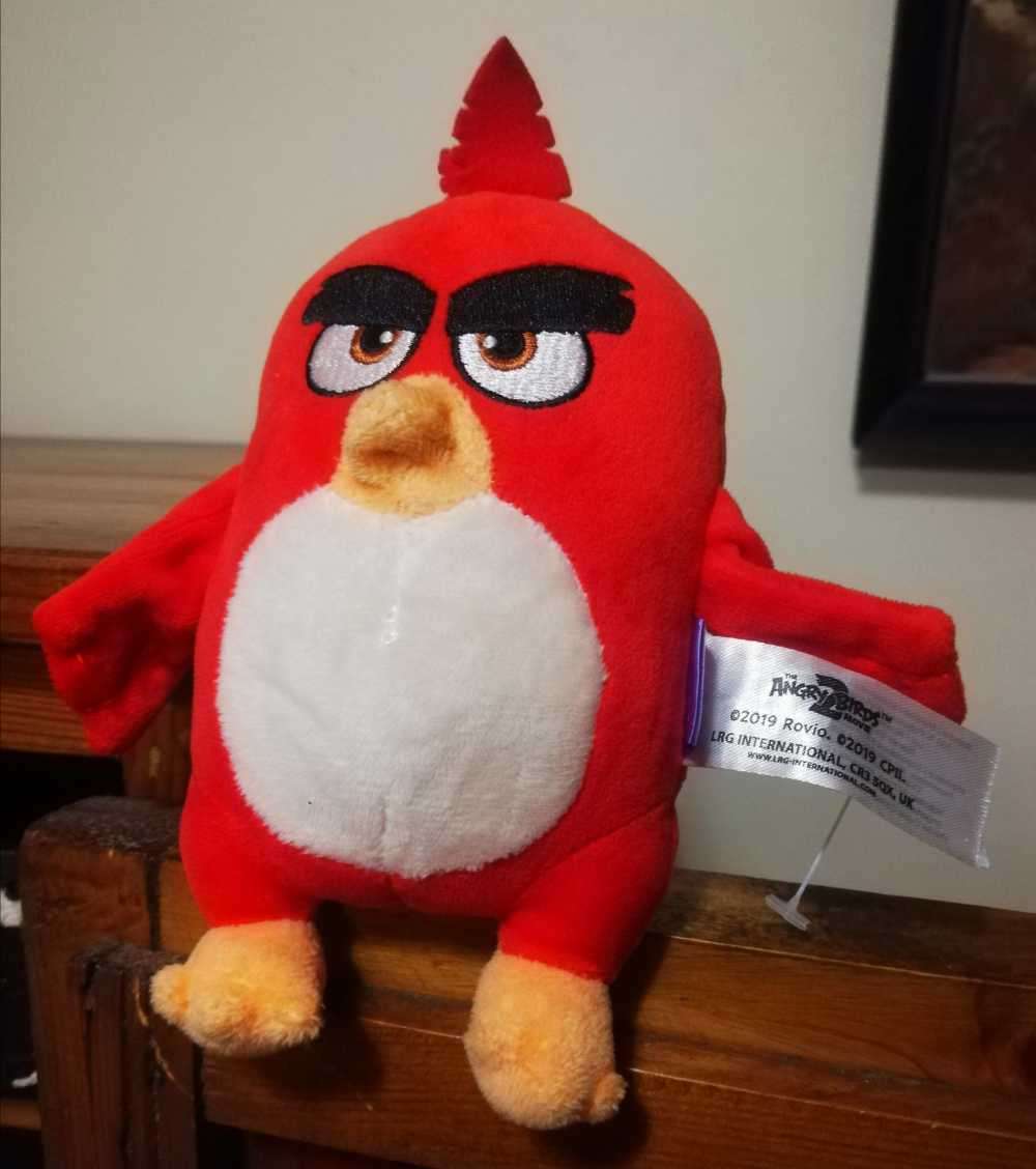 Red from the 2019 Angry Birds 2 Movie. A Rovio Collectable. A Milka Plush Toy. 20cm.