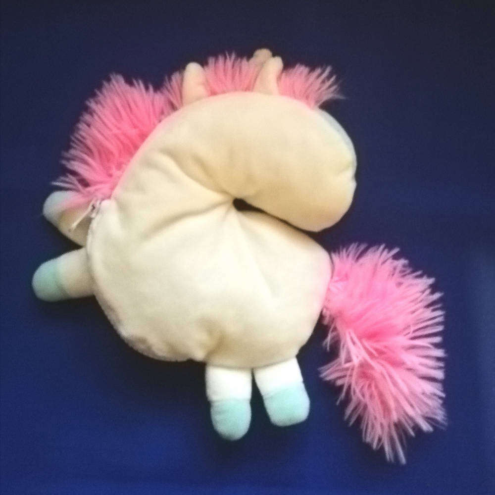 Sparkly the Unicorn. Plush Little Bag/Pouch. 25cm.