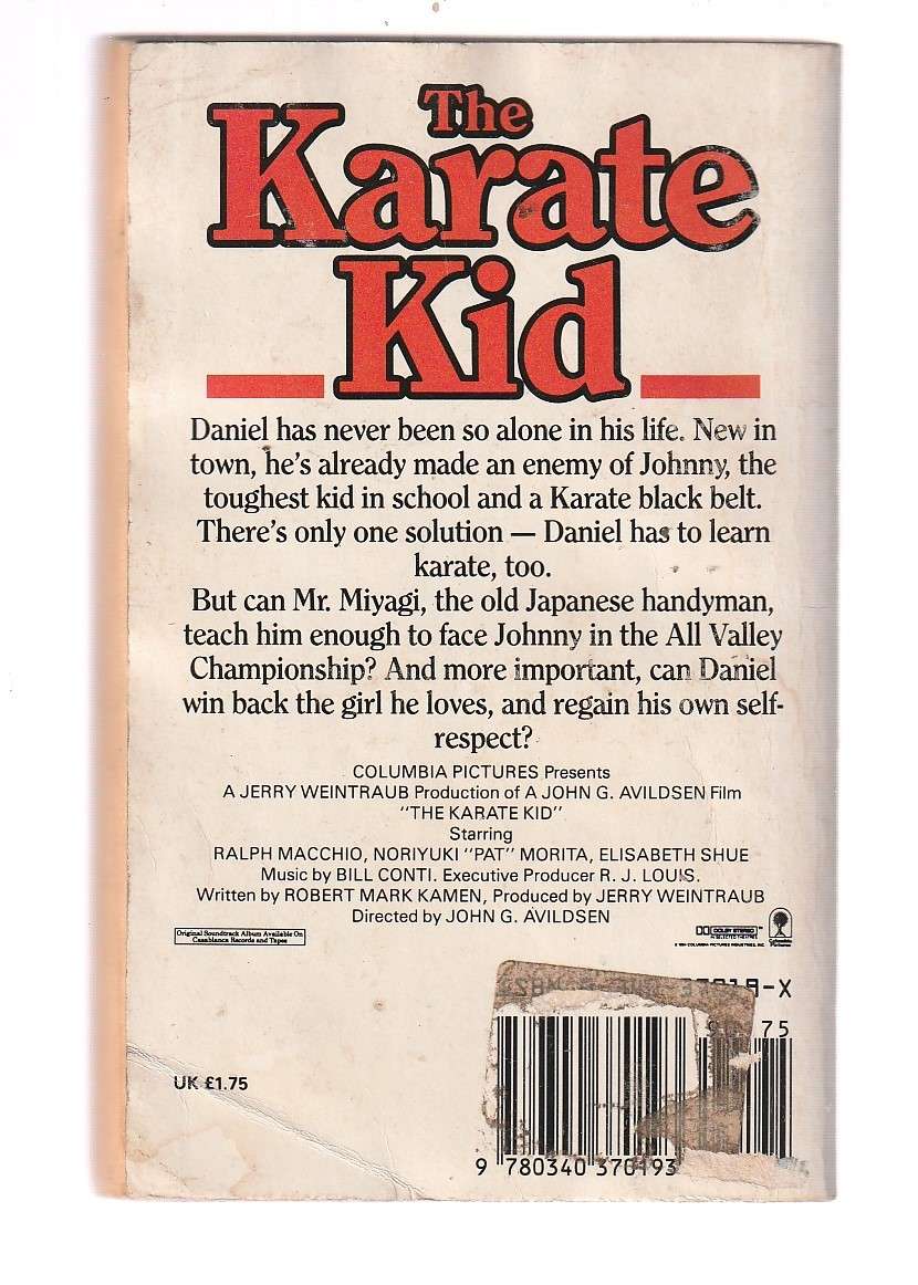 The Karate Kid - BB Hiller - Novelisation of the Movie