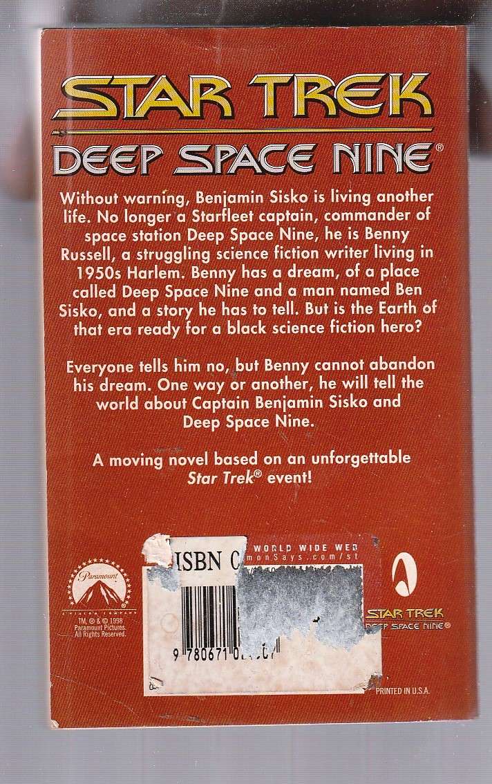 Star trek Deep Space Nine - Far Beyond the Stars - Steve Barnes