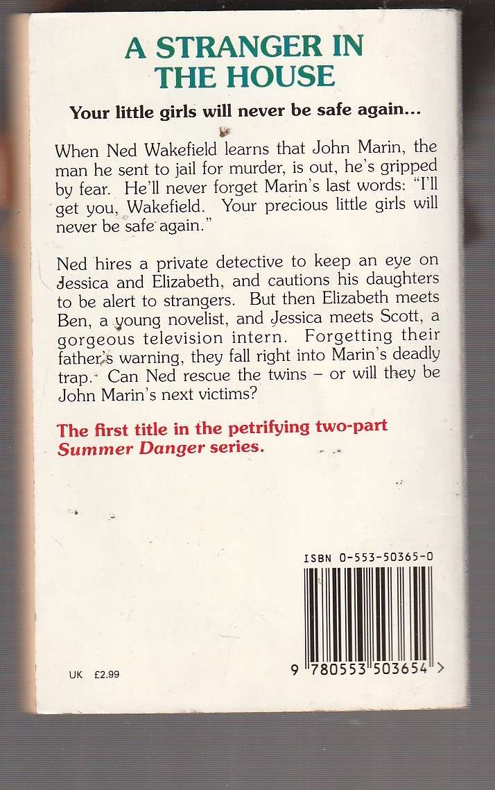 Sweet Valley - Super Thriller - A Stranger in the House - Francine Pascal