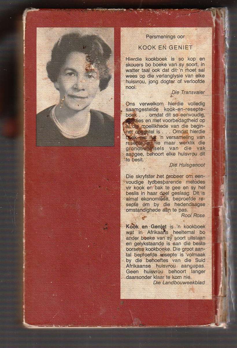 Kook & Geniet 1980 Uitgawe - SJA de Villiers - Resepte