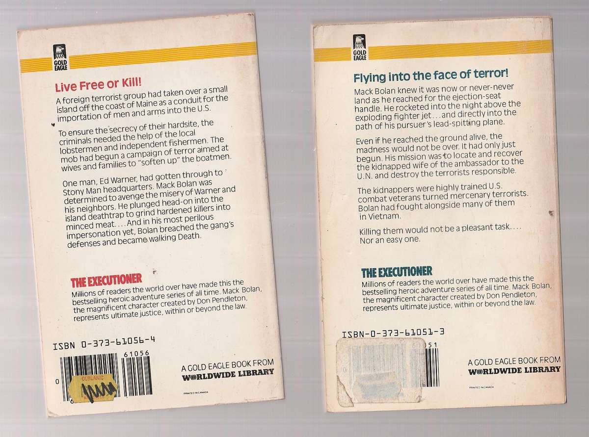 Mack Bolan / Executioner lot of 10 books - See description for Details