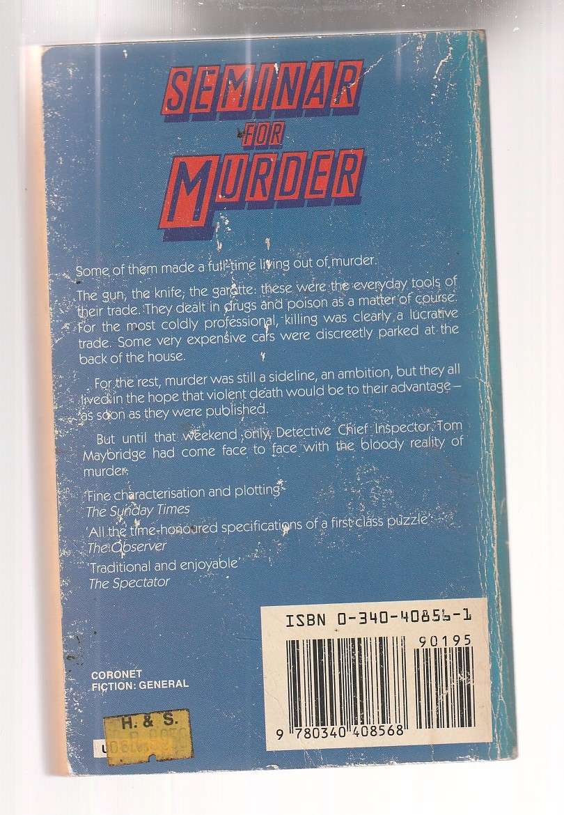 Seminar for murder - BM Gill - Some people make murder a fulltime ocupation