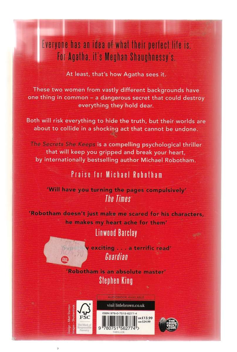 The secrets she keep - Michael Robotham - 2 women with deadly secrets