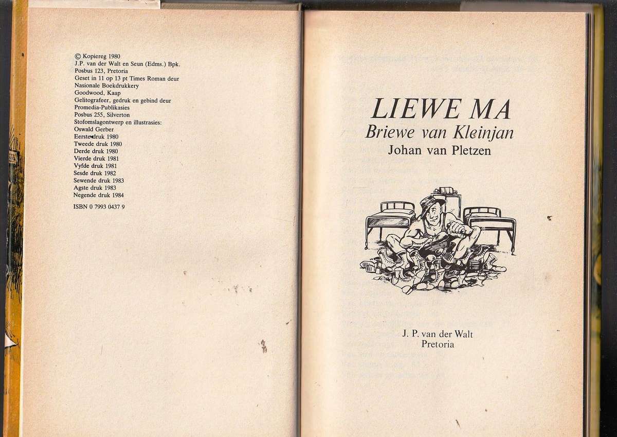 Liewe Ma  - Briewe van Kleinjan - Johan van Pletzen - Ou Army humor op sy beste