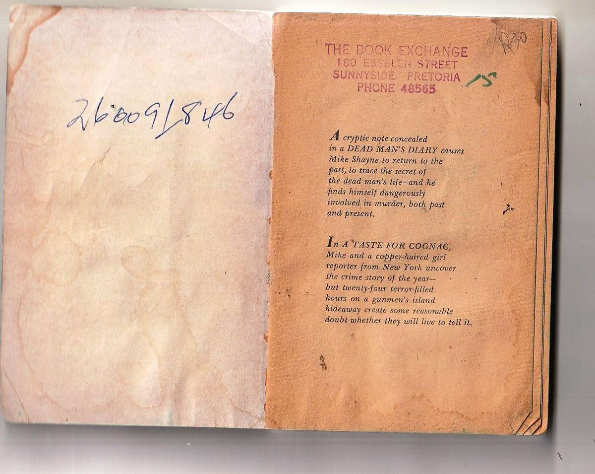 Deadmans diary & a Taste for Cognac - Brett Halliday - Two in one Mike Shane crime mysteries