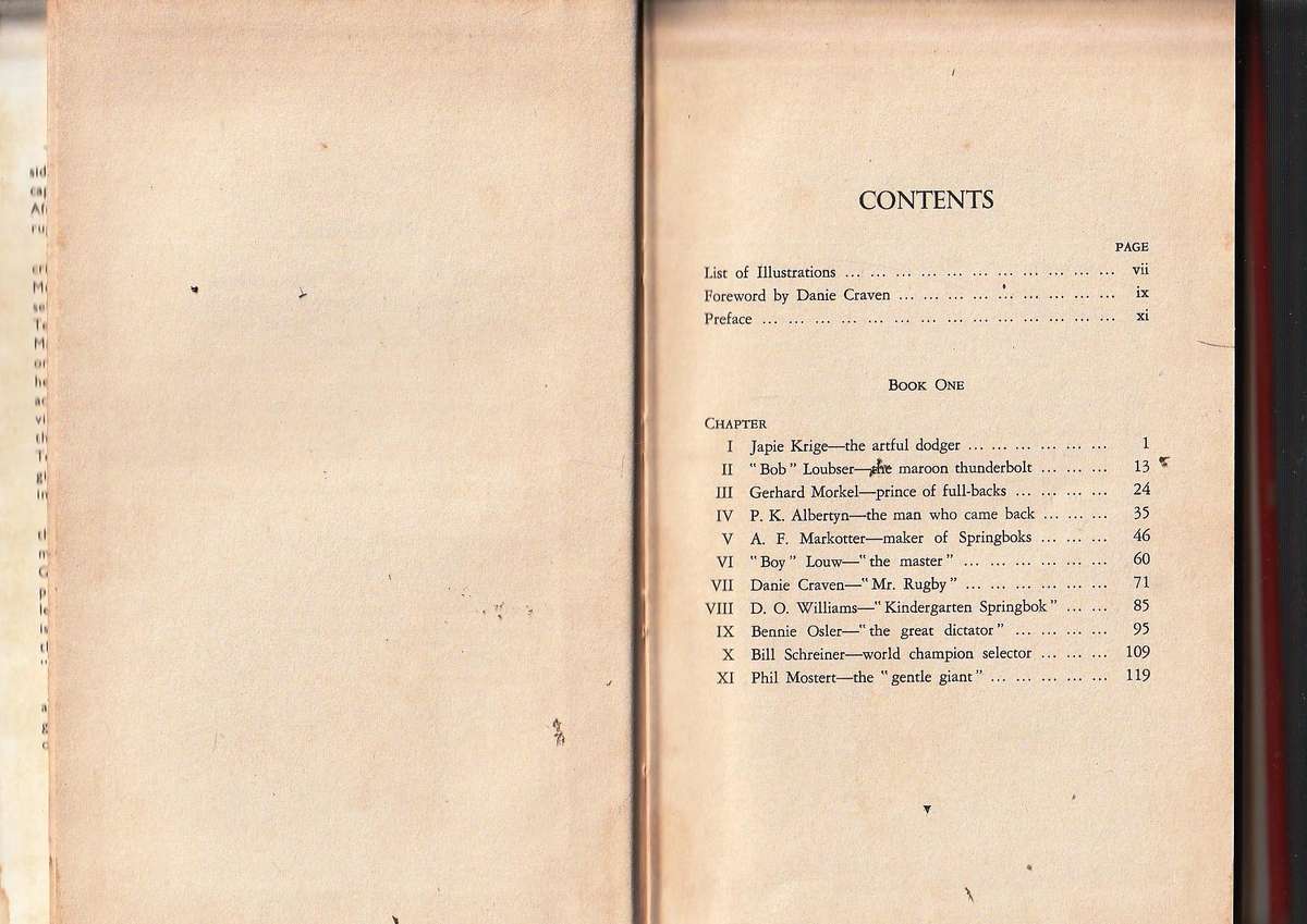 Gaints of South African Rugby - AC Parker - (1950') - for collectors of rugby books