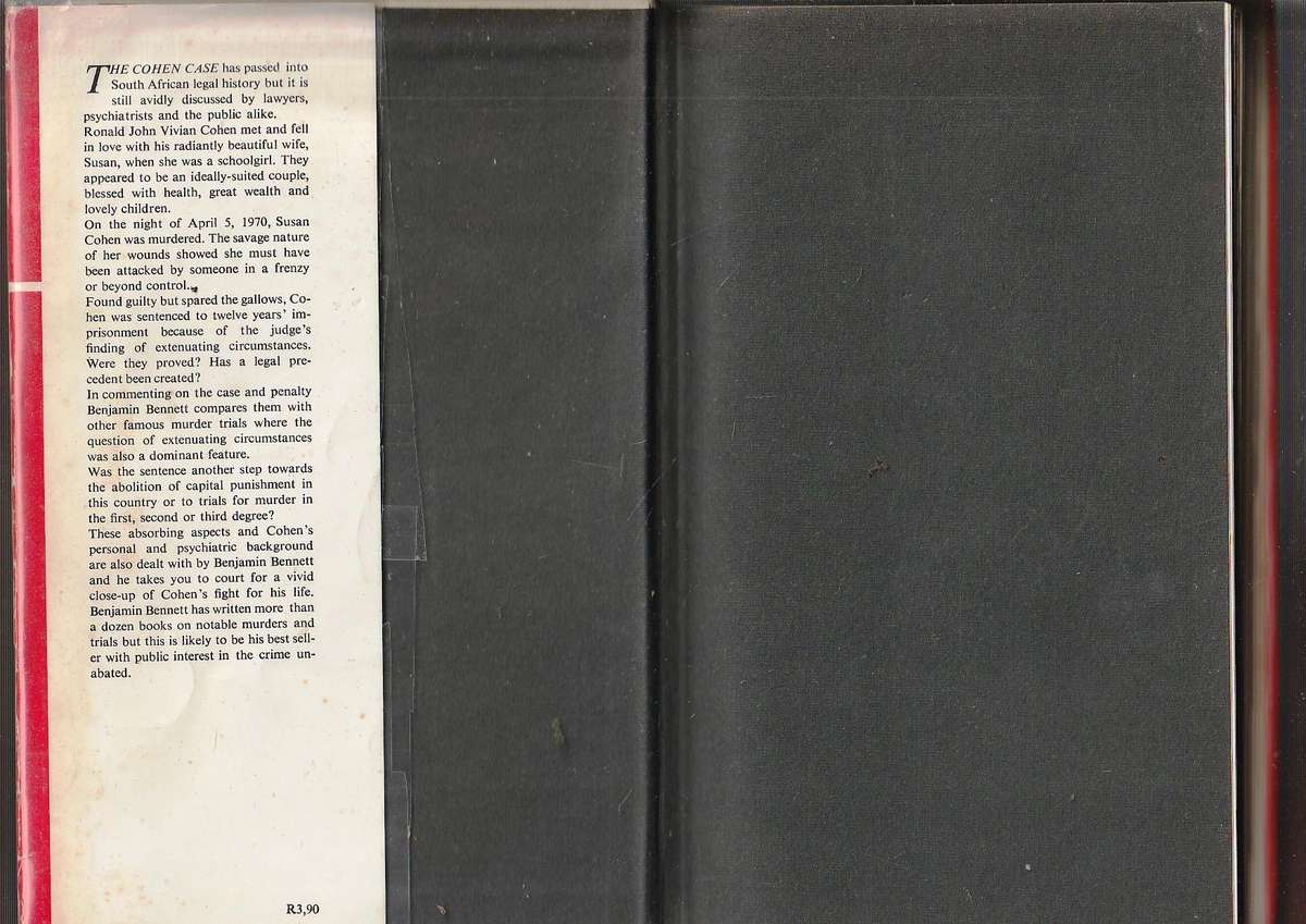 The Cohen Case - Benjamin Bennett - 1971 - True crime - True story of a remarkeble trail