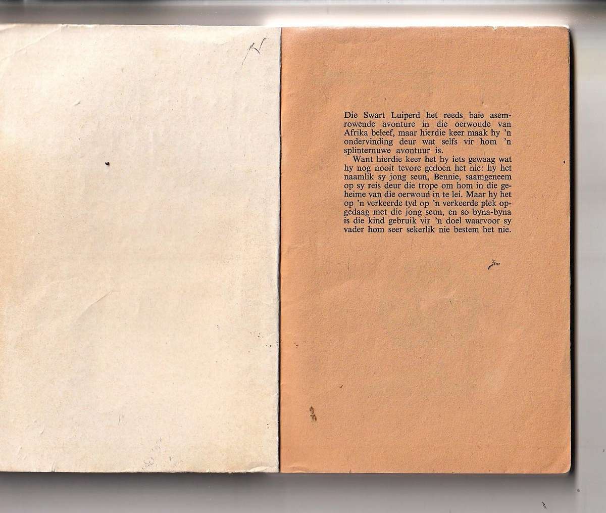 Seun van die Swart Luiperd - Meiring Fouche - Swart Luiperd - pronk boek - skaars uitgawe