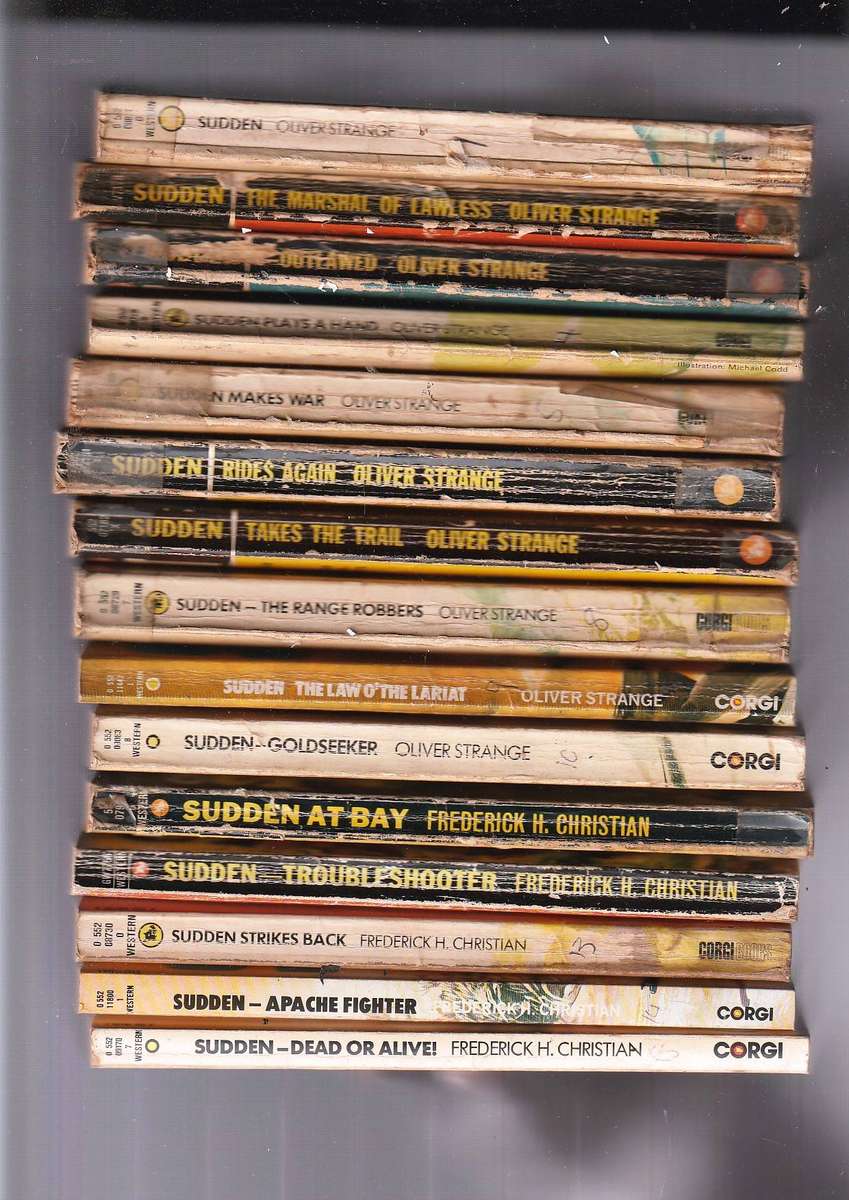 Lot of 15 Westerns - The complete SUDDEN series by Oliver Strange and Fredrick H Christian