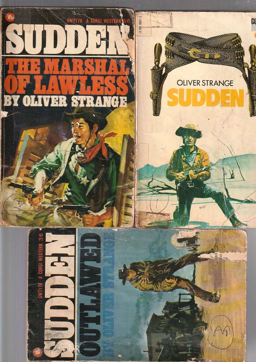 Lot of 15 Westerns - The complete SUDDEN series by Oliver Strange and Fredrick H Christian