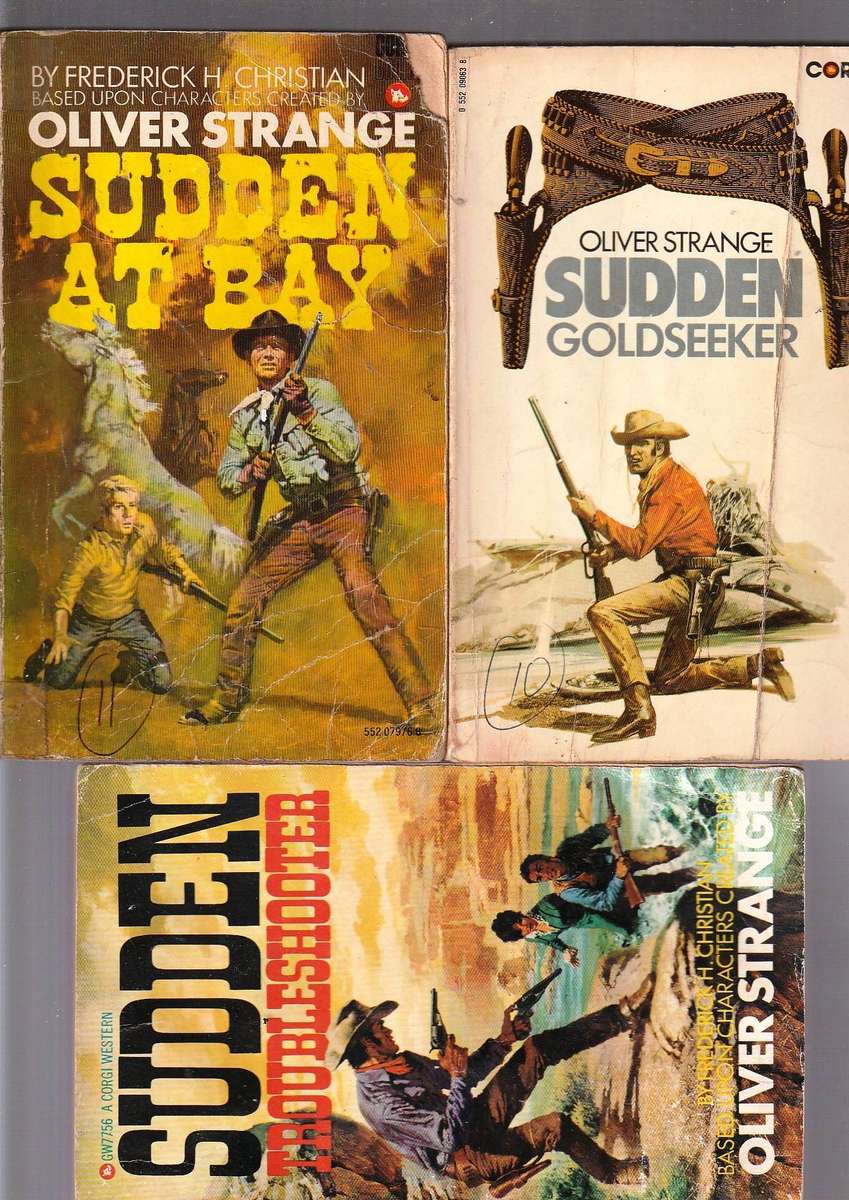 Lot of 15 Westerns - The complete SUDDEN series by Oliver Strange and Fredrick H Christian