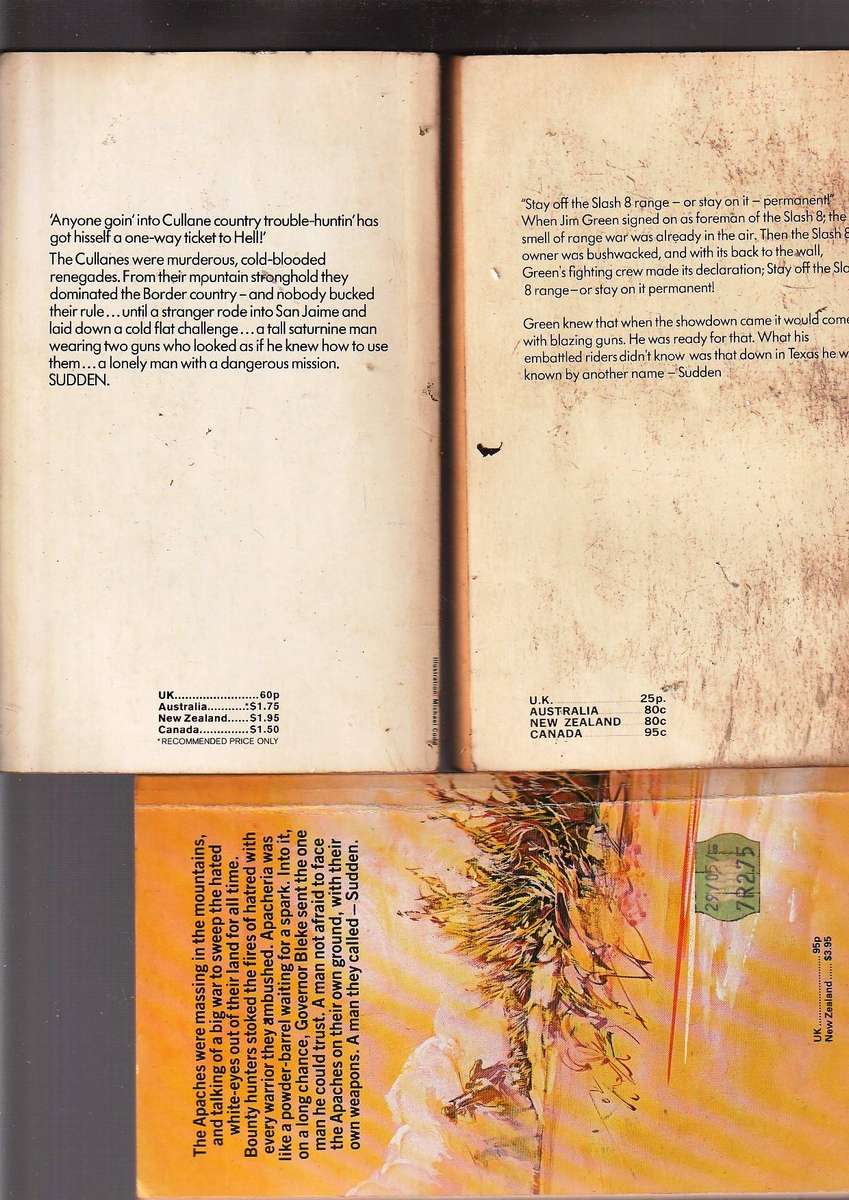 Lot of 15 Westerns - The complete SUDDEN series by Oliver Strange and Fredrick H Christian