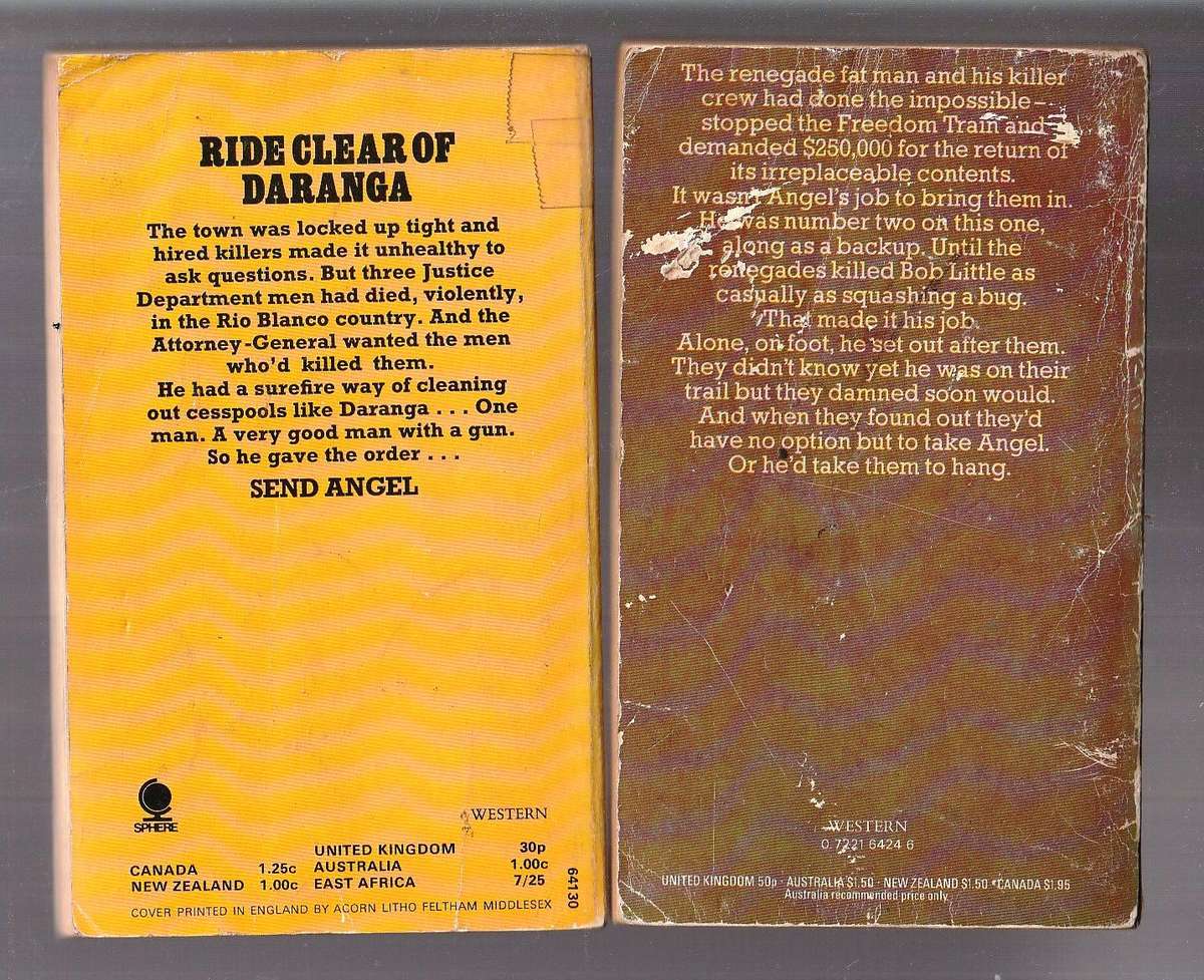 Lot of 9 ANGEL Westerns by Frederick H Christian - The Full set