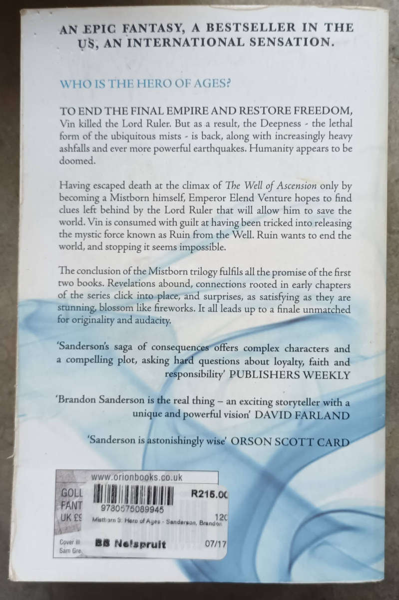 The hero of ages by Brandon Sanderson