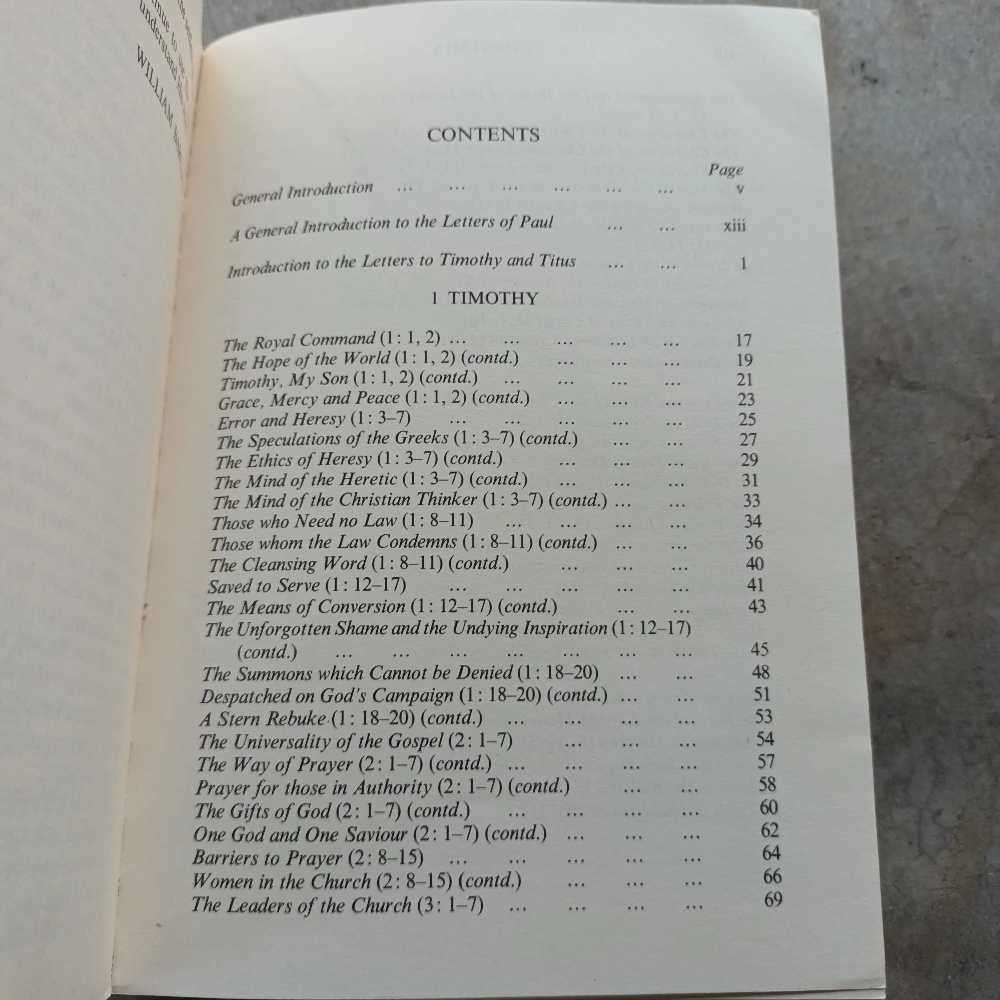 William Barclay. The Daily Study Bible. The letters to Timothy, Titus and Philemon. Christian book