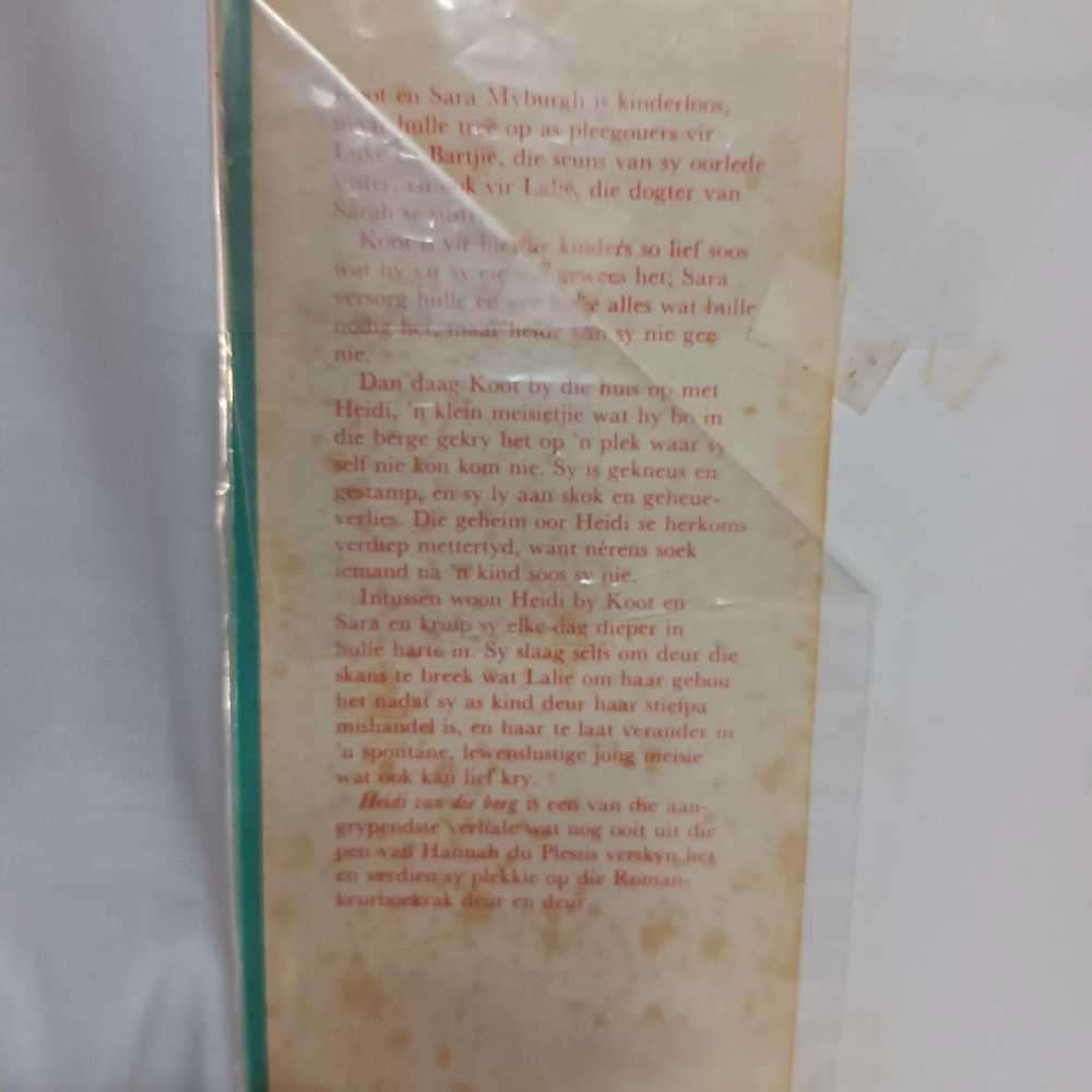 Heidi van die Berg. Hannah du Plessis. Afrikaans children's book
