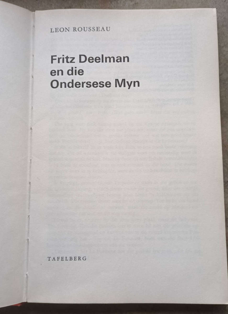 Fritz Deelman en die Ondersese Myn deur Leon Rousseau