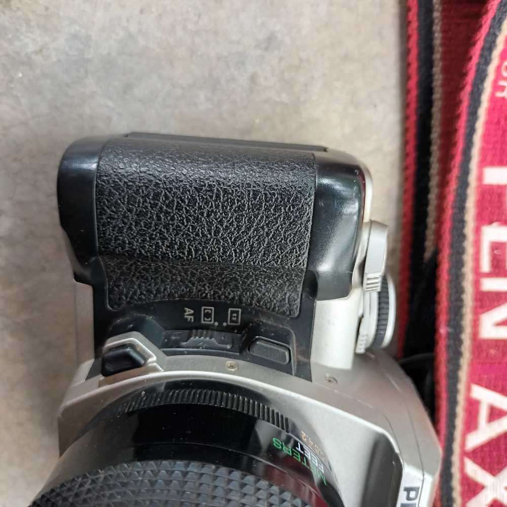 Pentax MZ-5N camera with 200mm lens