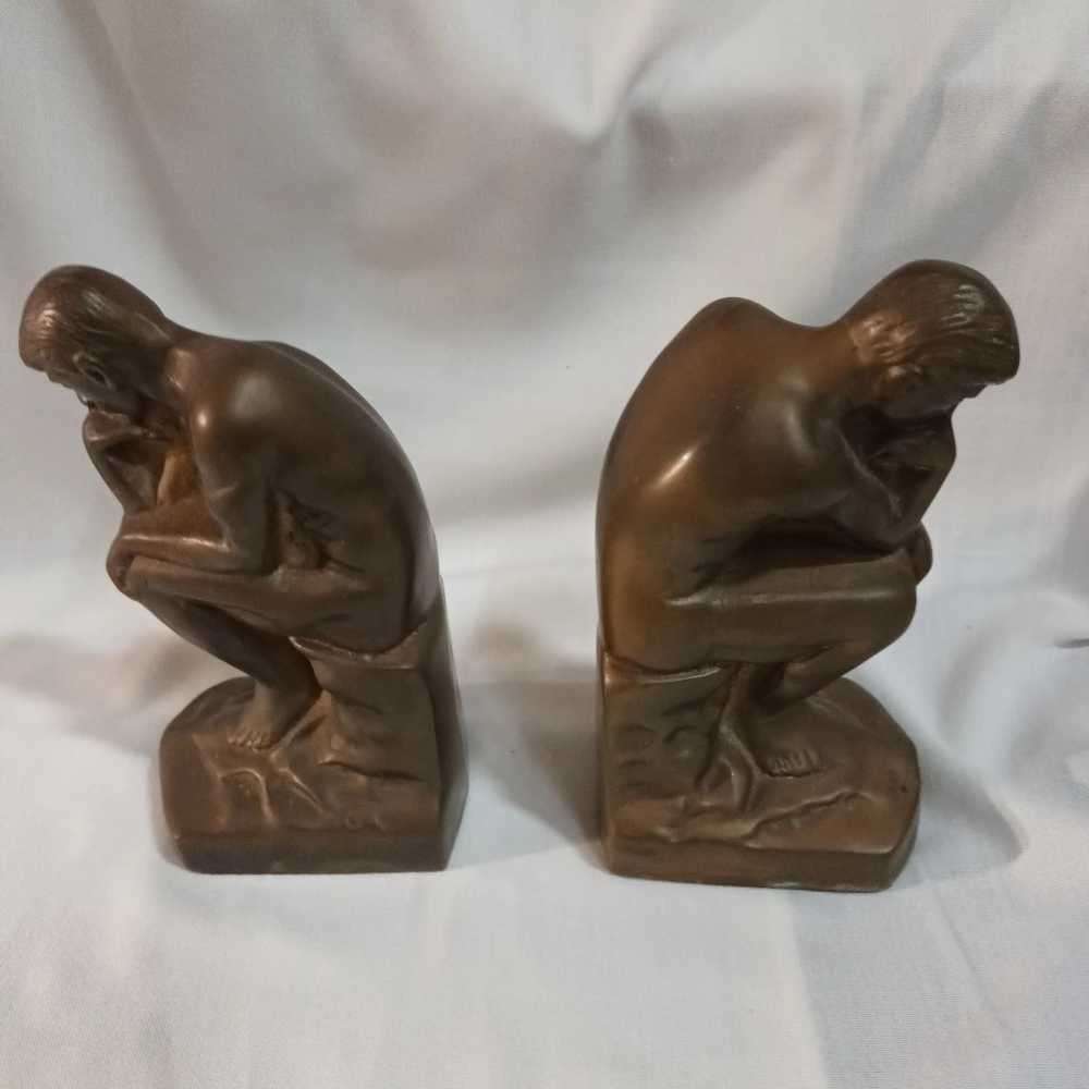 Set of 'The Thinker' bookends