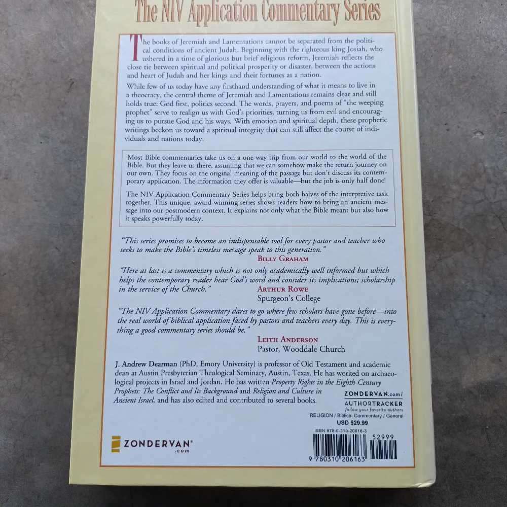 The New Application Commentary. Jeremiah and Lamentations