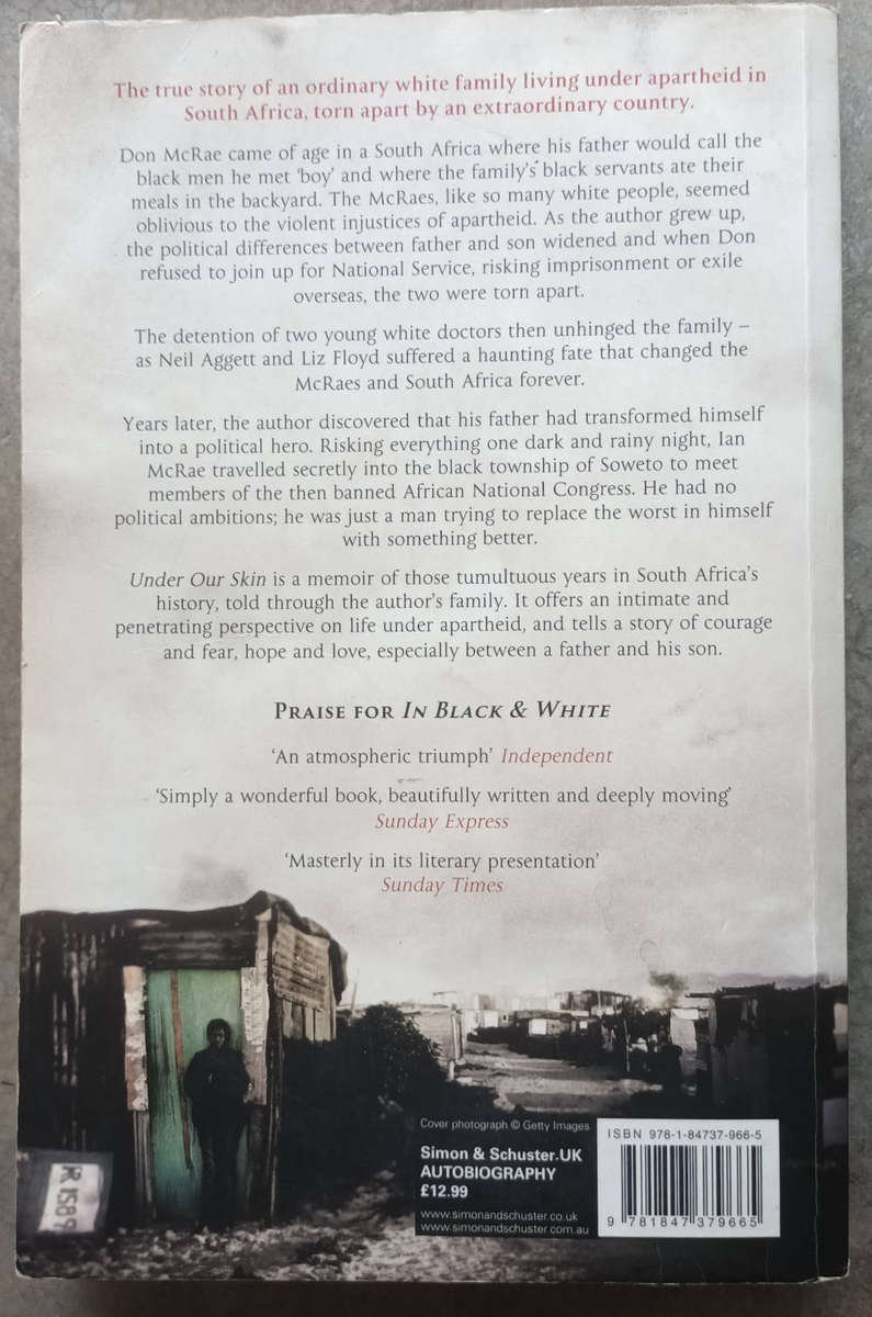 Under our Skin by Donald McRae