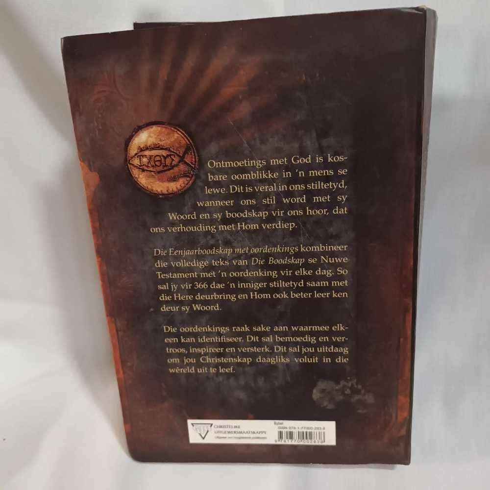 Die Eenjaar-boodskap met oordenking. Christian book