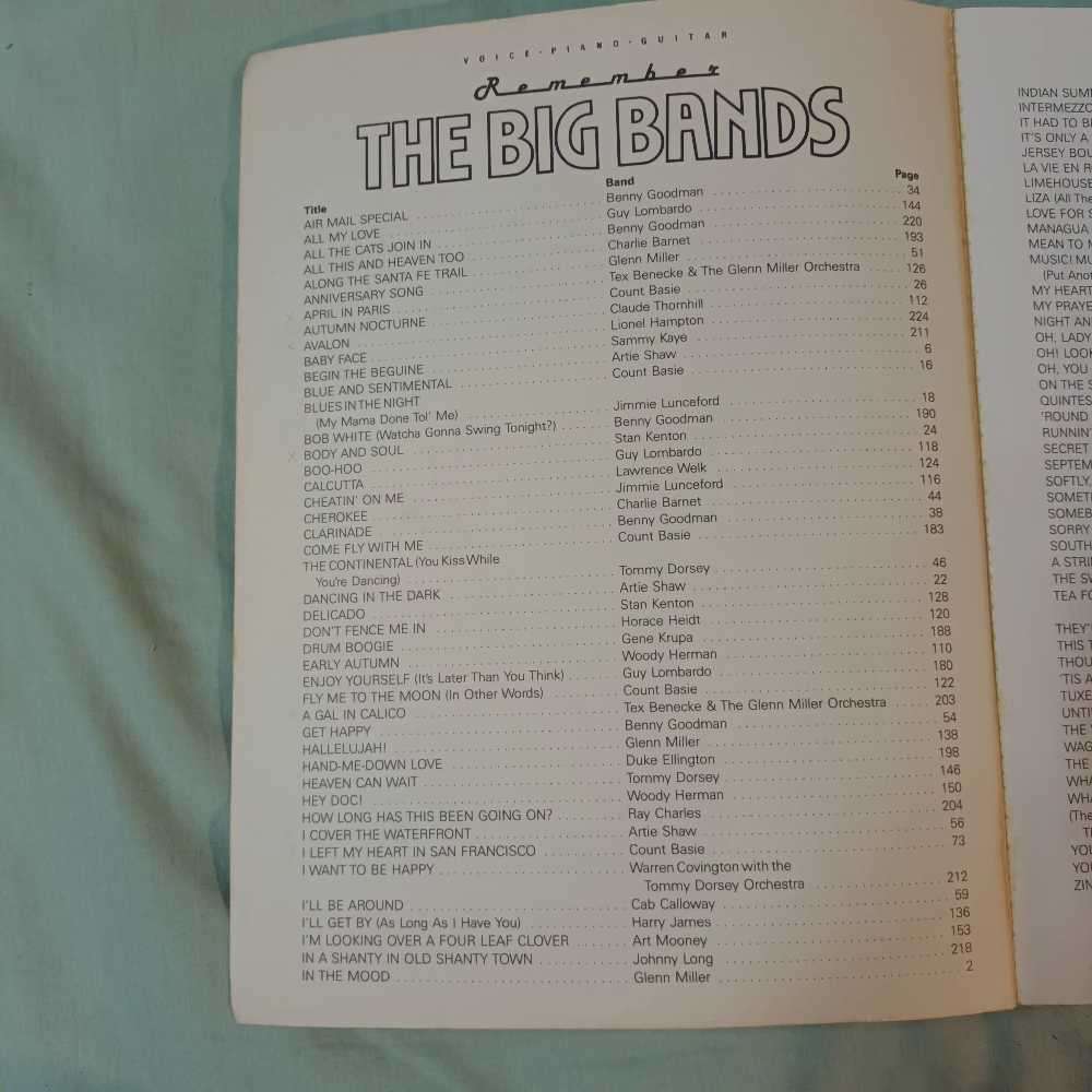 Remember the Big Bands Sheet Music