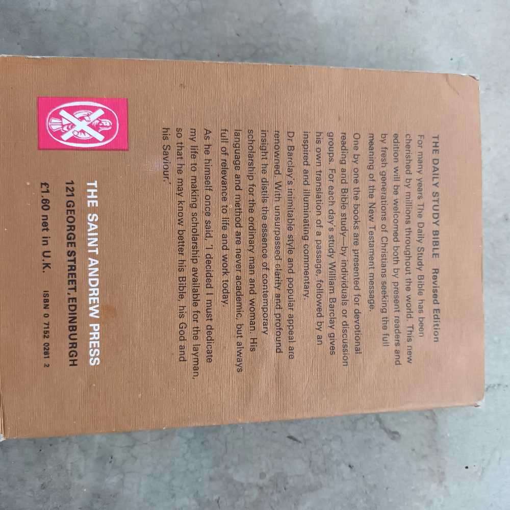 William Barclay. The Daily Study Bible. The letters to Timothy, Titus and Philemon. Christian book