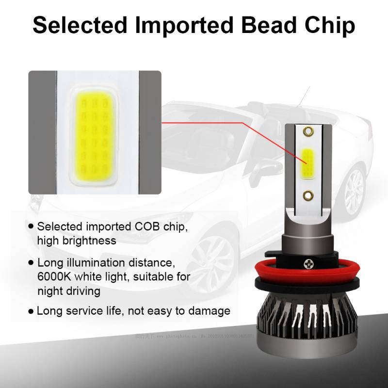 H7 LED Bulb Car Headlight COB Lights 3000LM High Power White 6000K Auto Front Lamps..!